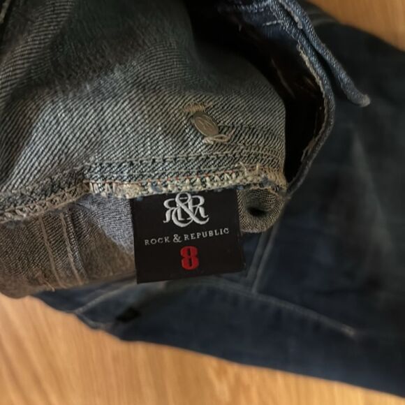 Rock & Republic Denim Shorts - Size 8 - Picture 3 of 5